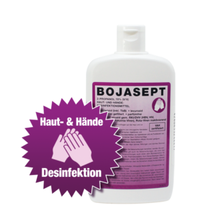 BOJASEPT Hand- und Hautdesinfektion VAH zertifiziert, Kittelflasche