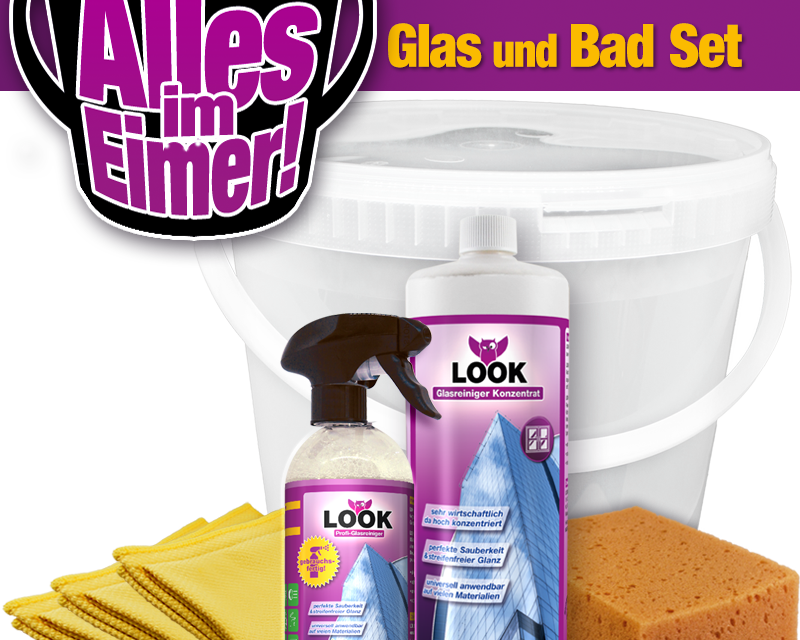 Alles im Eimer Glas und Bad