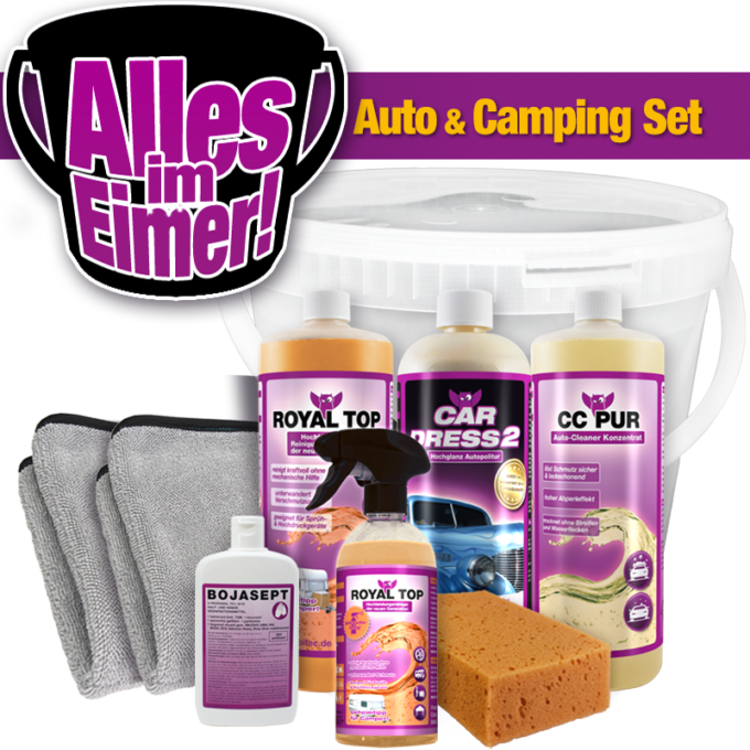 Alles im Eimer Auto und Camping Set