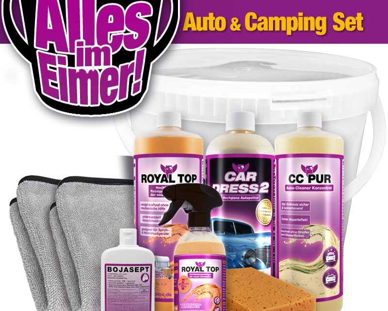 Alles im Eimer Auto und Camping Set