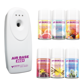 AIR BASE 2021, 6 x verschiende Duftpatronen, 1 x Duftspender