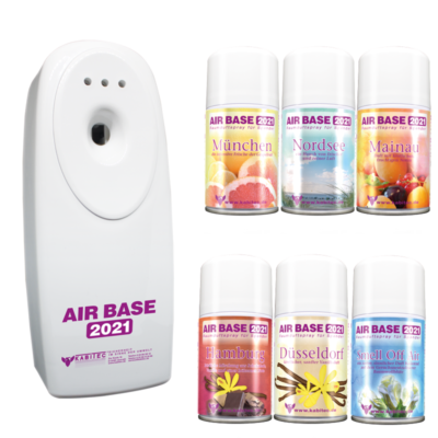 AIR BASE 2021, 6 x verschiende Duftpatronen, 1 x Duftspender