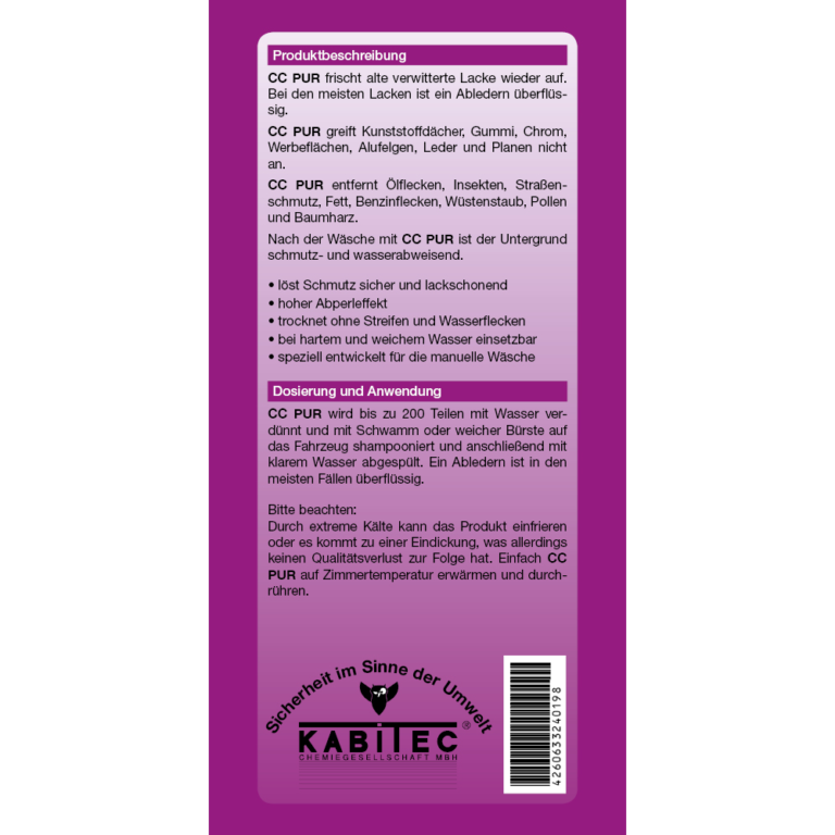 CC PUR Anwendung Auto-Cleaner Konzentrat