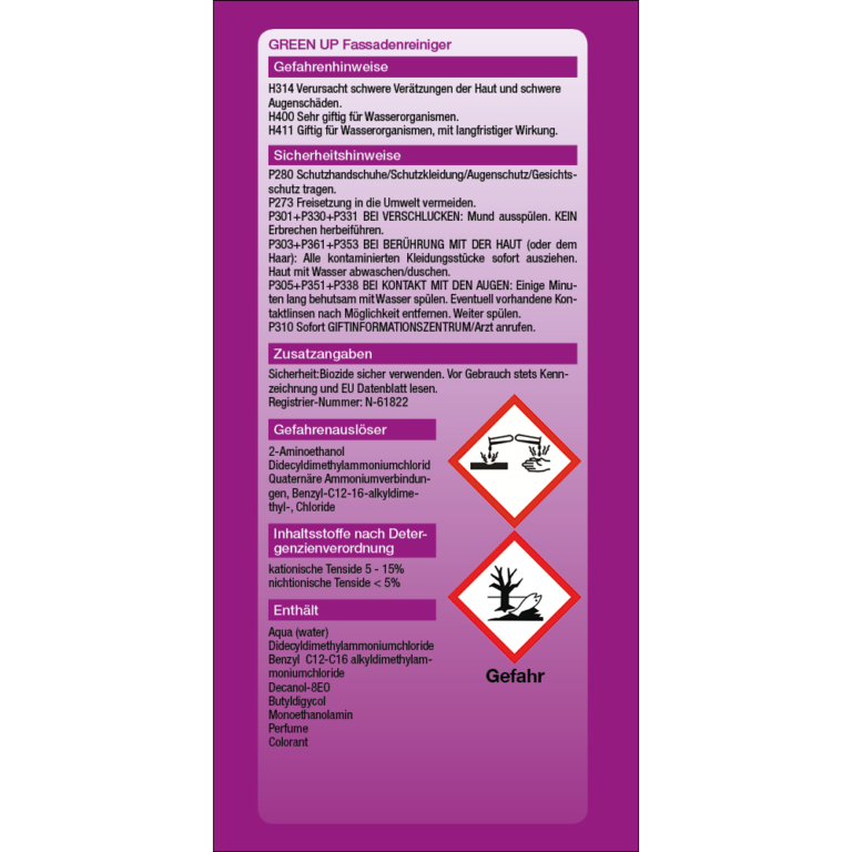 GREEN UP SiHis Fassadenreiniger & Grünbelagentferner