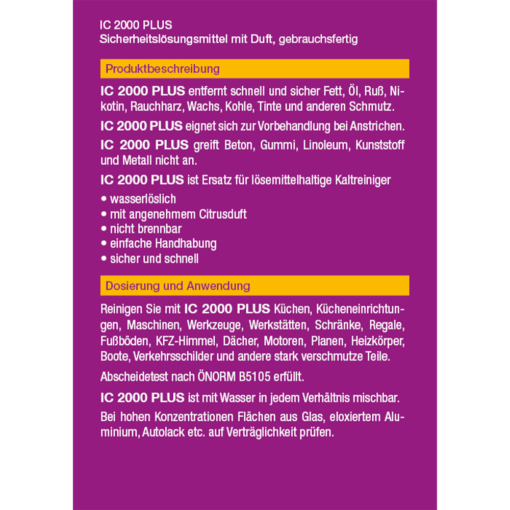 Sicherheitslösungsmittel mit Citrusduft