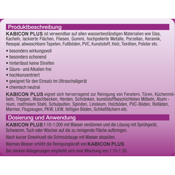KABICON PLUS 5l Kanister Beschreibung
