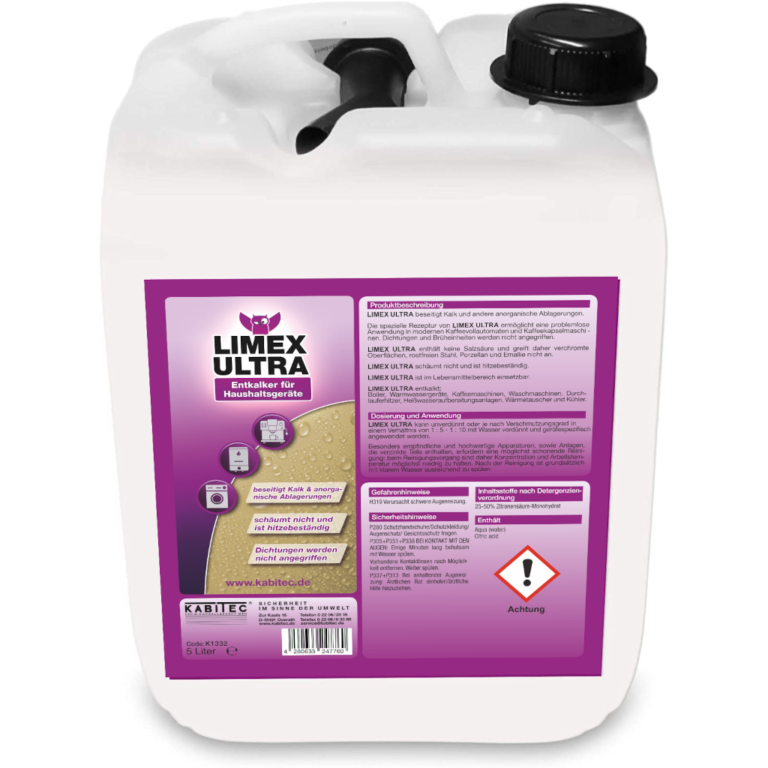 LIMEX ULTRA beseitigt Kalk & anorganische Ablagerungen
