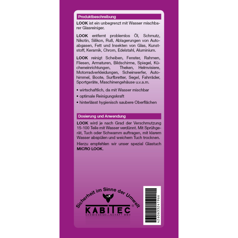 LOOK Anwendung Glasreiniger