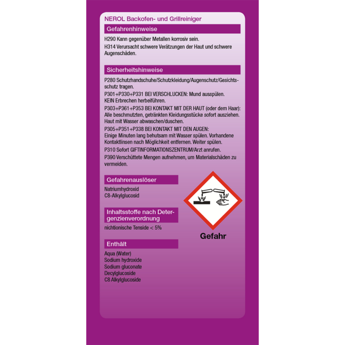 NEROL SiHis Backofen- und Grillreiniger