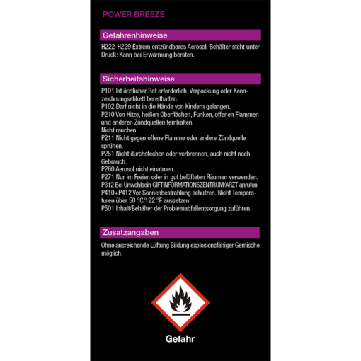 POWER BREEZE SiHis POWER BREEZE Druckluftspray