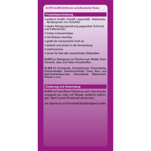 Graffiti-Entferner auf pflanzlicher Basis