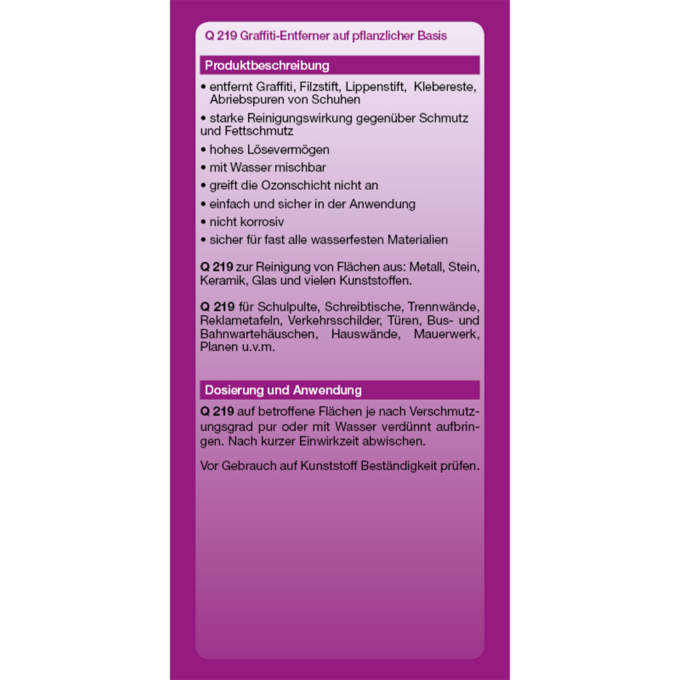 Graffiti-Entferner auf pflanzlicher Basis