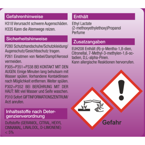 Q 219 Etikett 5 Liter Warnhinweise Antigraffiti Graffiti Entferner auf pflanzlicher Basis