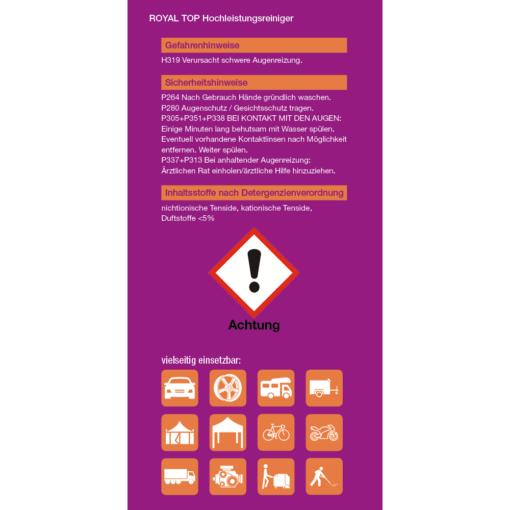 ROYAL TOP GF SiHis Hochleistungsreiniger gebrauchsfertig