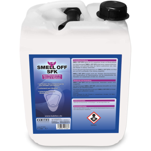 Smell Off SFK 5 Liter Kanister SMELL OFF SFK Sperrflüssigkeit Geruchsverschluss 5 Liter Kanister