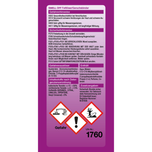 SMELL OFF Fettlöser / Geruchsbinder