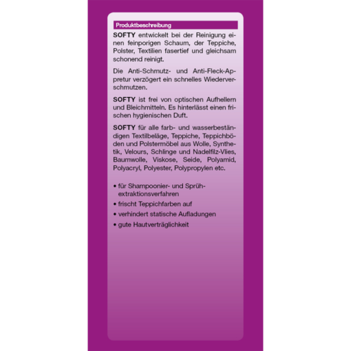 SOFTY Anwendung SOFTY Polstershampoo