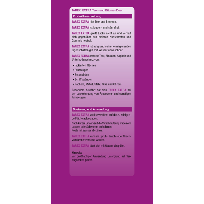 löst Teer und Bitumen