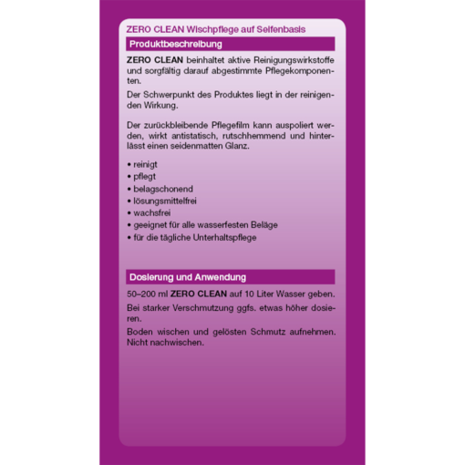 Wischpflegemittel auf Seifenbasis