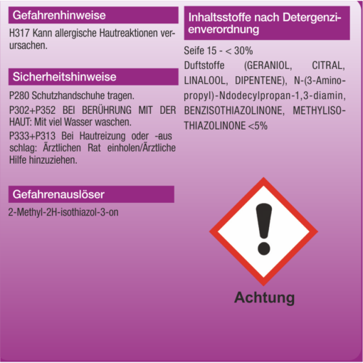 ZERO CLEAN 5 Liter Kanister Warnhinweise ZERO CLEAN Wischpflegemittel Bodenpflegemittel 5 Liter Kanister