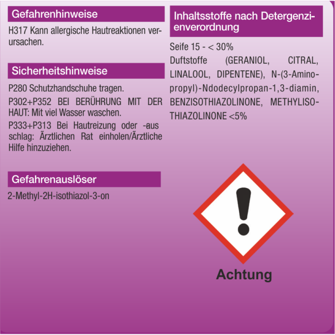 ZERO CLEAN 5 Liter Kanister Warnhinweise ZERO CLEAN Wischpflegemittel Bodenpflegemittel 5 Liter Kanister