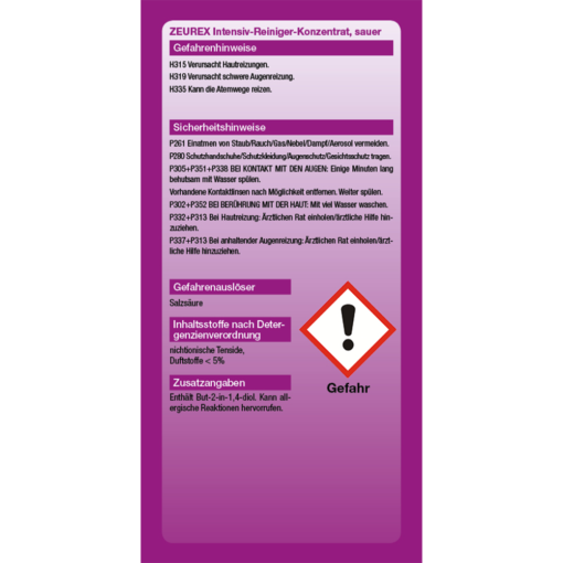 ZEUREX SiHis Intensiv-Reiniger Konzentrat