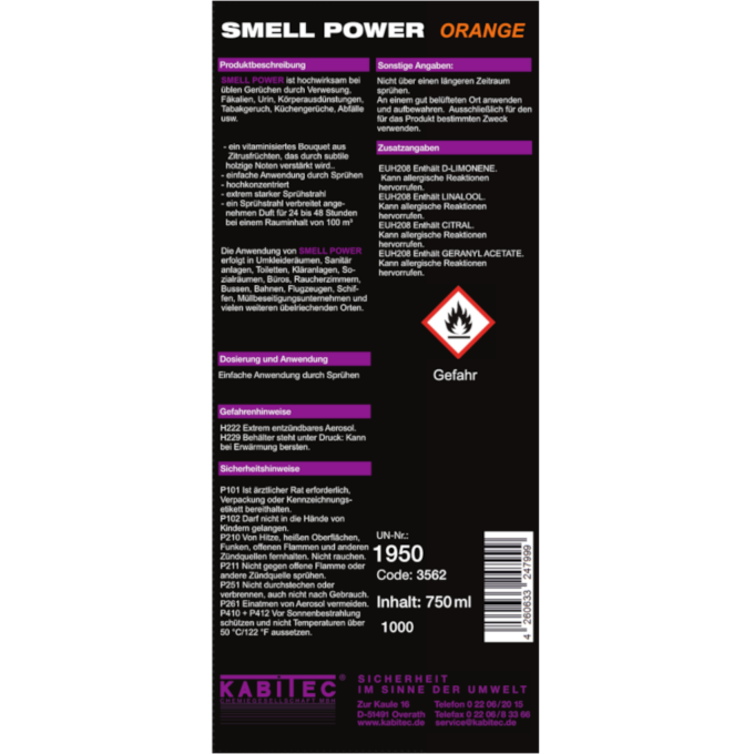 SMELL POWER ORANGE SiHis